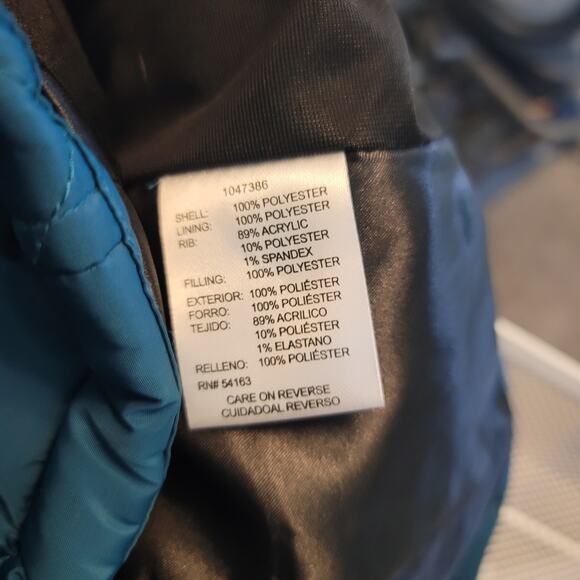 Andrew Marc Quilted Full Zip Turquoise Vest Jacket Women L NWT - Picture 6 of 6